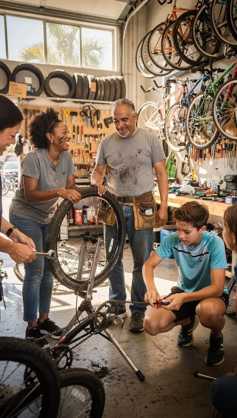 Community members discussing benefits of broadband networks